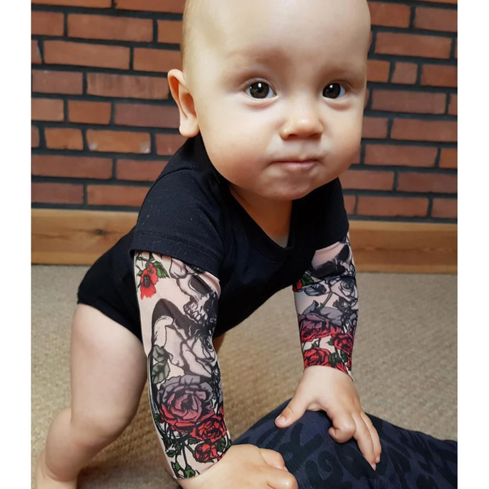 Realistic Tattoo Sleeve Baby Rompers